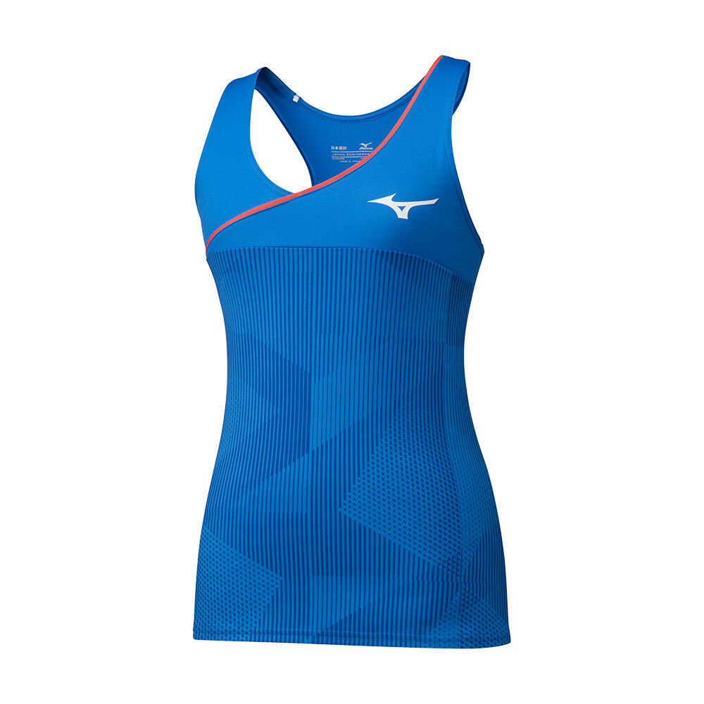 Damske Tank Top Mizuno Printed Modre Vypredaj LAMQ63592